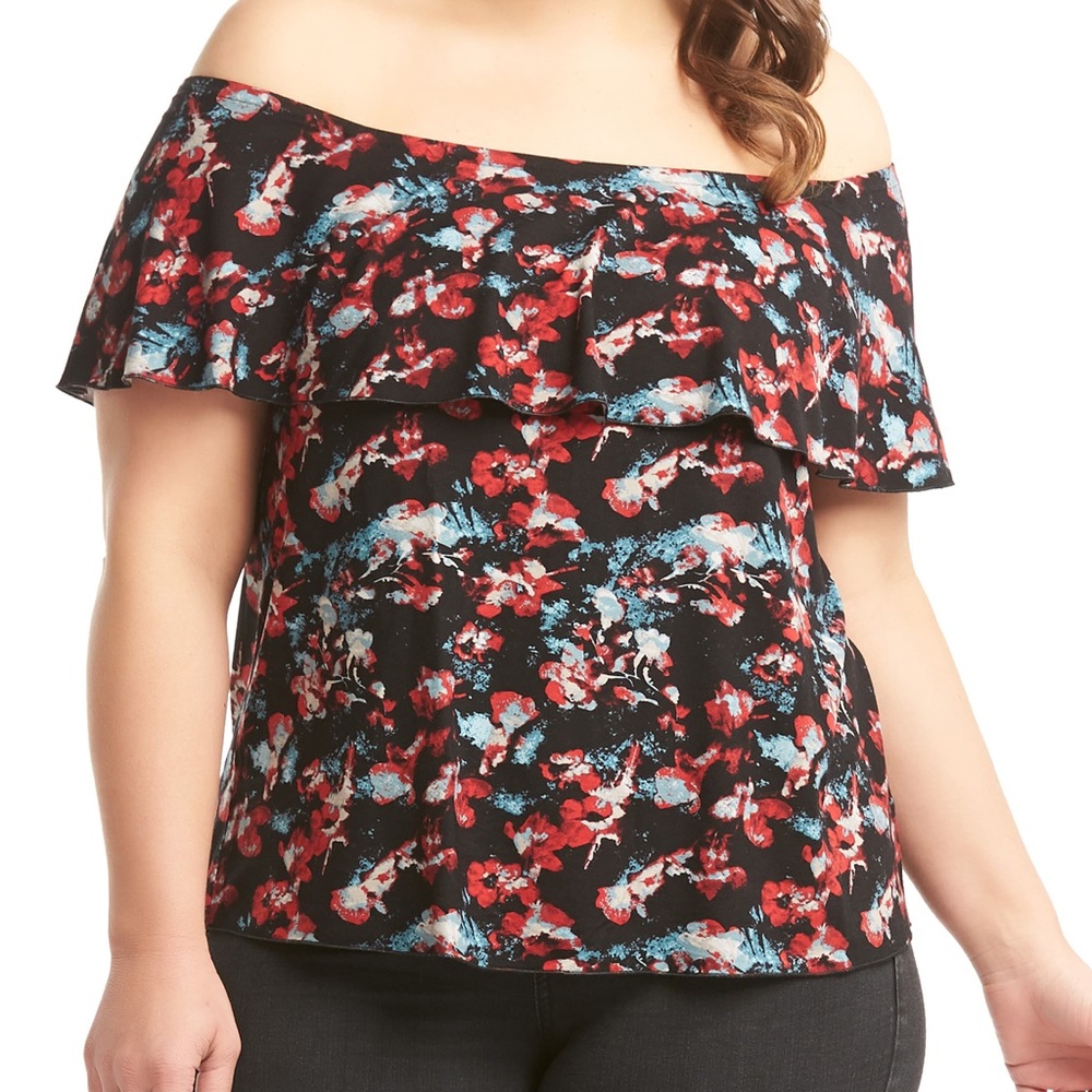 NWT Lemon Tart Off the Shoulder Top -1X